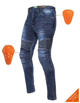 Bikeratti Steam Pro Denim Jeans with Kevlar and D3O Armour