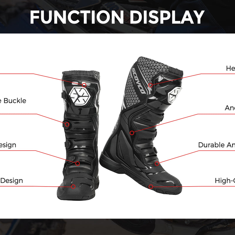 SCOYCO - All-weather Off-Road Motorcycle Boots - MBM009-2