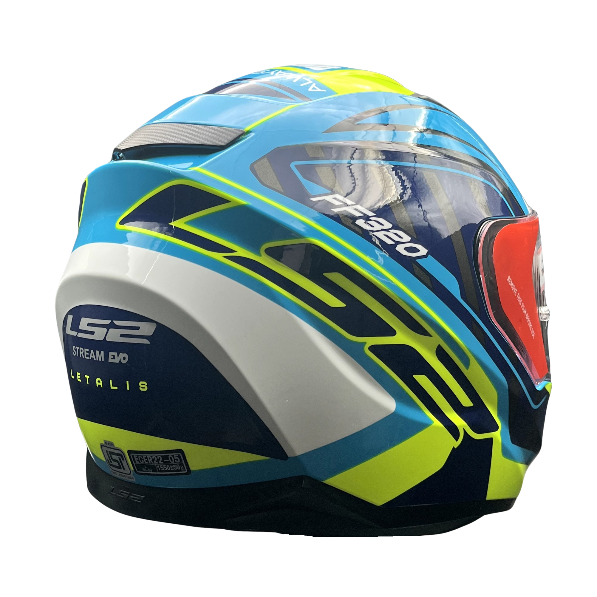 LS2 STREAM EVO LETAILS BLUE/HI VIZ YELLOW