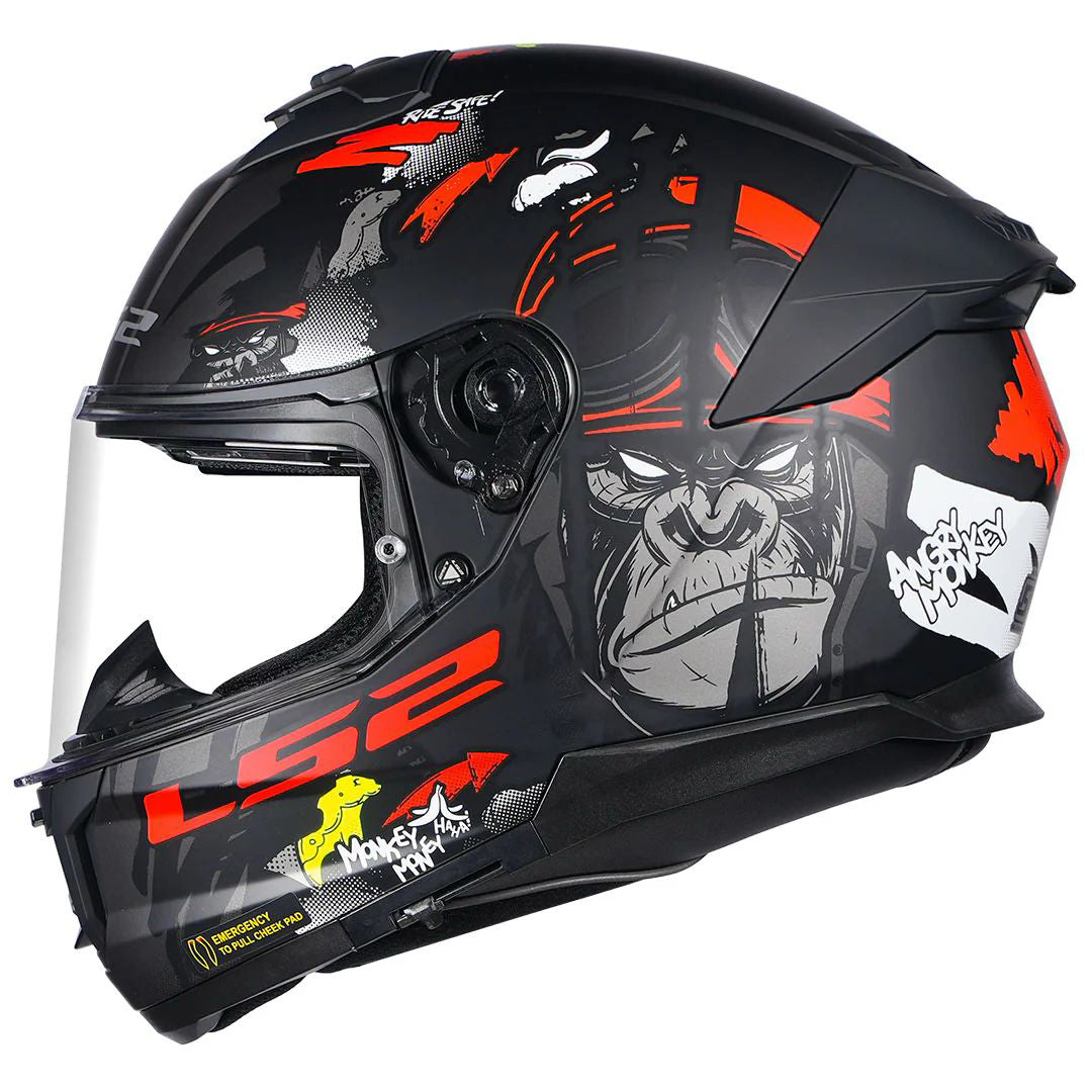 LS2 FF320 Stream II Angry Monkey MATT.BL RED