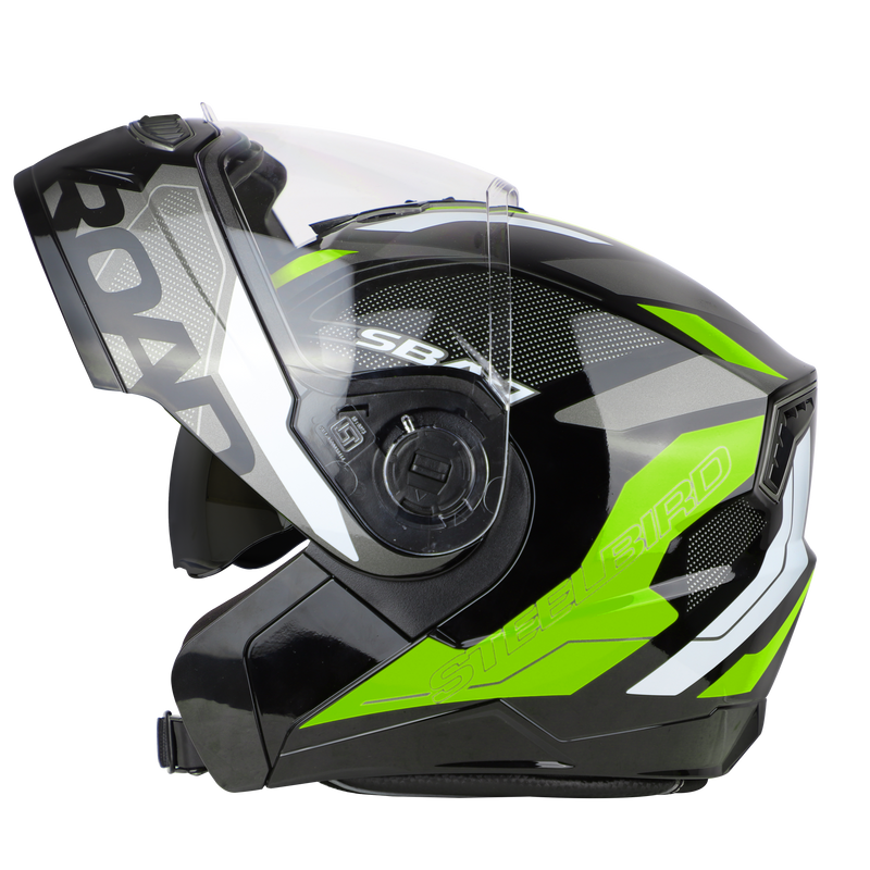 SBA-7 ROAD MAT BLACK WITH NEON (WITH INNER SUNSHIELD)