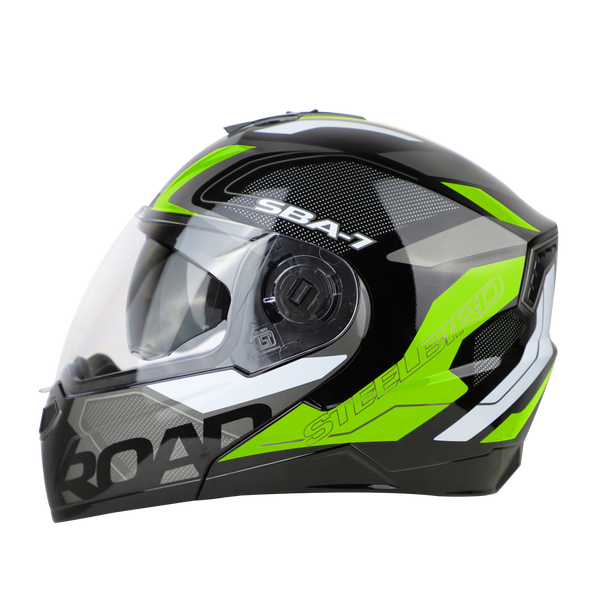 SBA-7 ROAD MAT BLACK WITH NEON (WITH INNER SUNSHIELD)