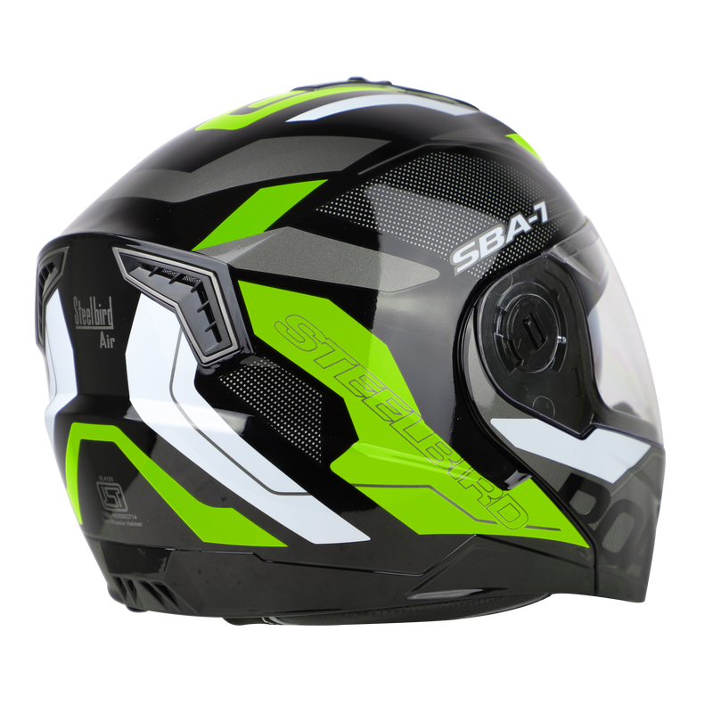 SBA-7 ROAD MAT BLACK WITH NEON (WITH INNER SUNSHIELD)