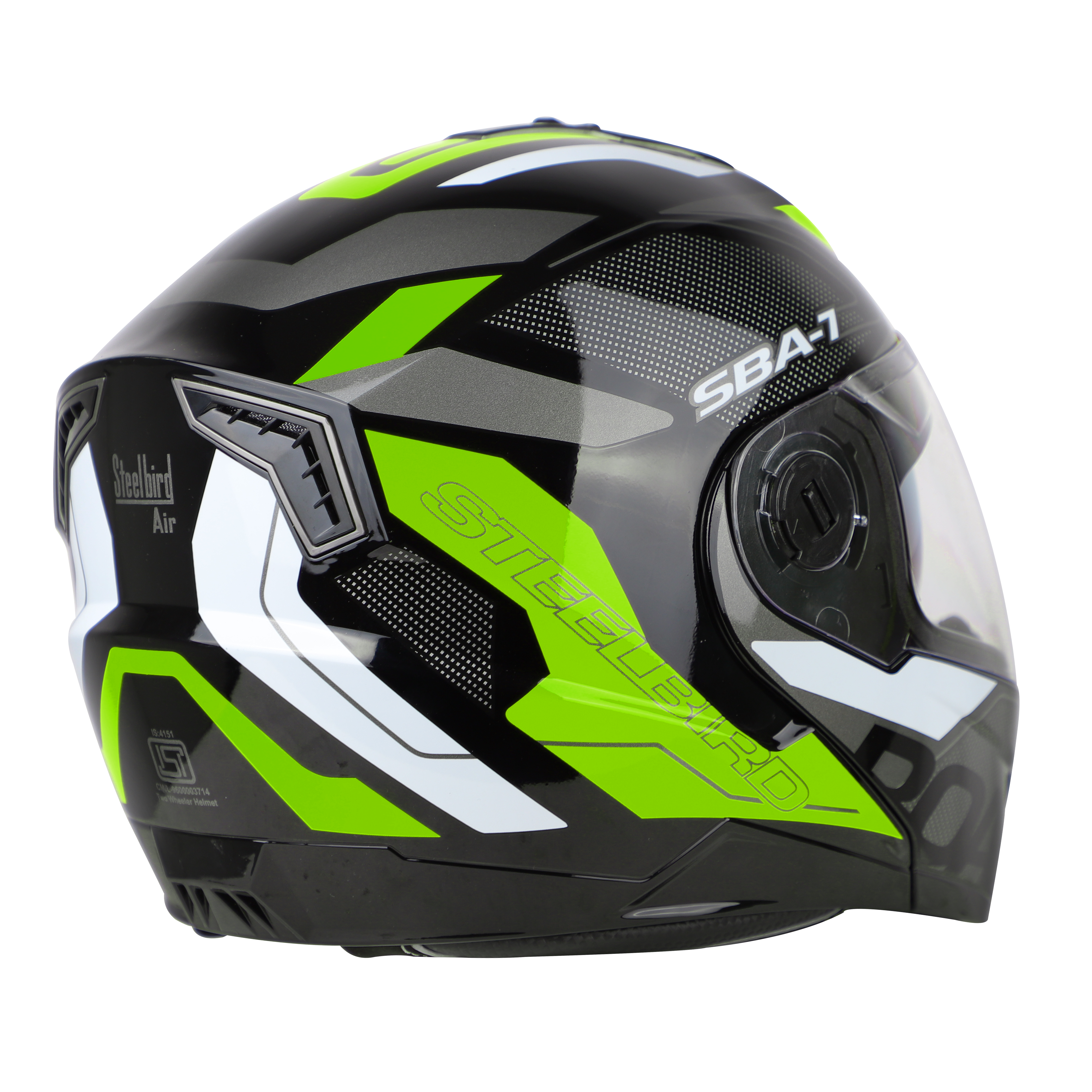 SBA-7 ROAD MAT BLACK WITH NEON (WITH INNER SUNSHIELD)