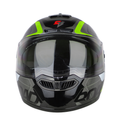 SBA-7 ROAD MAT BLACK WITH NEON (WITH INNER SUNSHIELD)