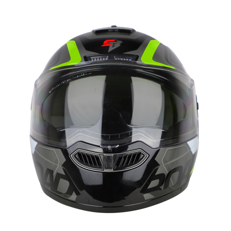 SBA-7 ROAD MAT BLACK WITH NEON (WITH INNER SUNSHIELD)