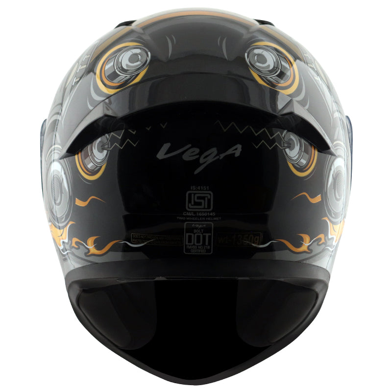Bolt Superhero Black Grey Helmet