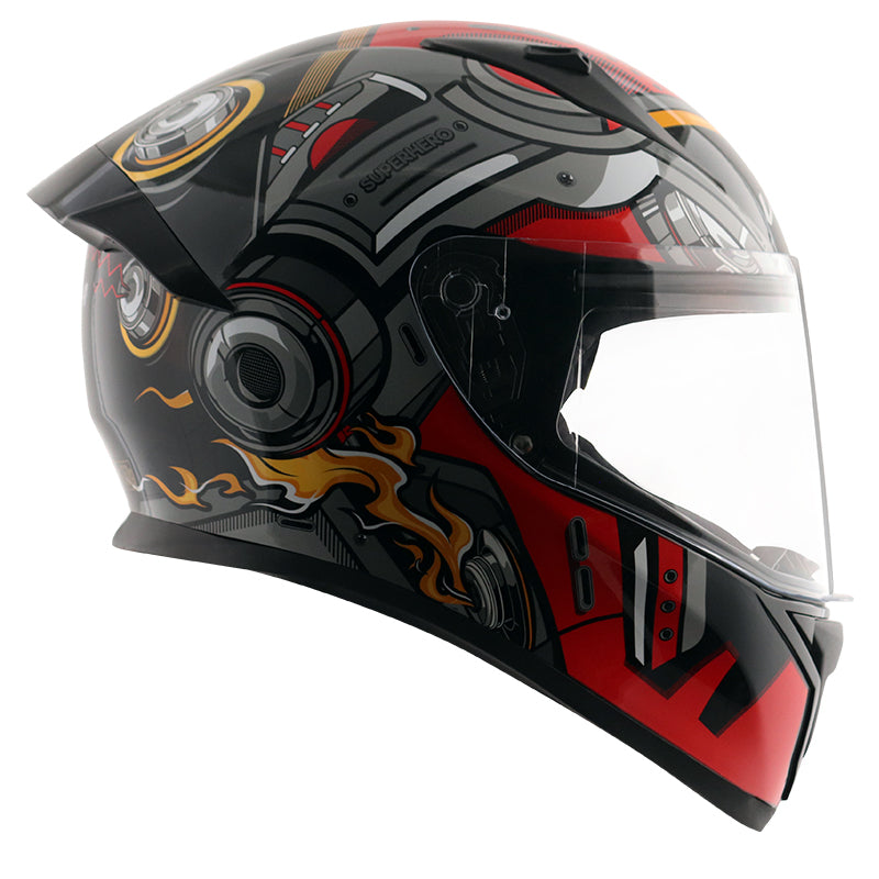 Bolt Superhero Black Red Helmet