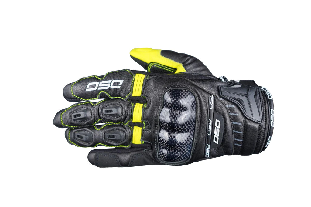 DSG Carbon X Glove (Black Fluro Yellow)