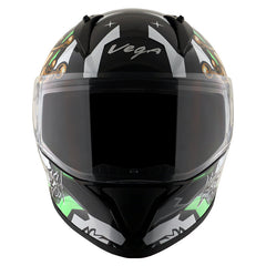 Bolt Crown Men Black Neon Green Helmet