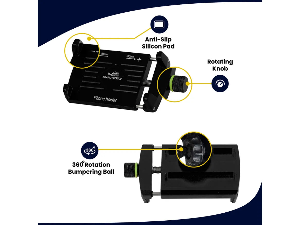 Claw-Grip Mobile Holder Mount - Black