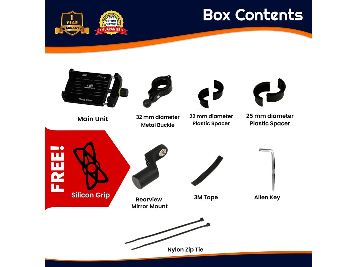 Claw-Grip Mobile Holder Mount - Black