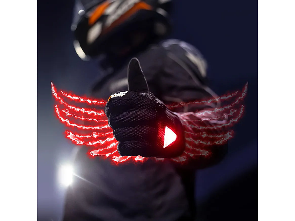 Night Wing Smart Motorcycle Gloves - Black