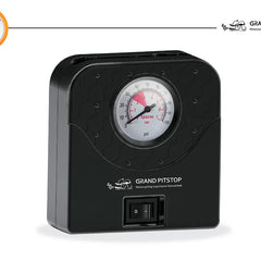 GrandPitstop Electric Tyre Inflator with Dual Connecting Port – Air compressor pump for Car and Motorcycle