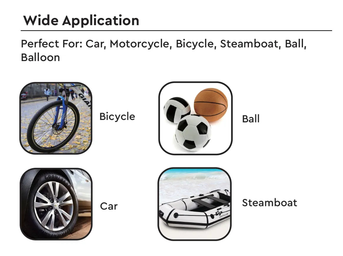 GrandPitstop Electric Tyre Inflator with Dual Connecting Port – Air compressor pump for Car and Motorcycle