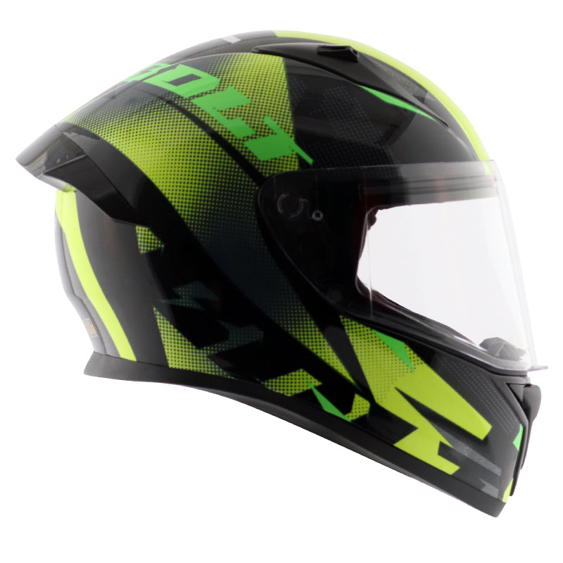 Bolt Macho Black Neon Yellow Helmet