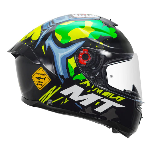 MT Neon A1 Stinger Full Face Motorcycle helmet - MT-V-12 visor