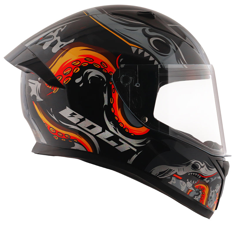 Bolt Octopus Black Orange Helmet –