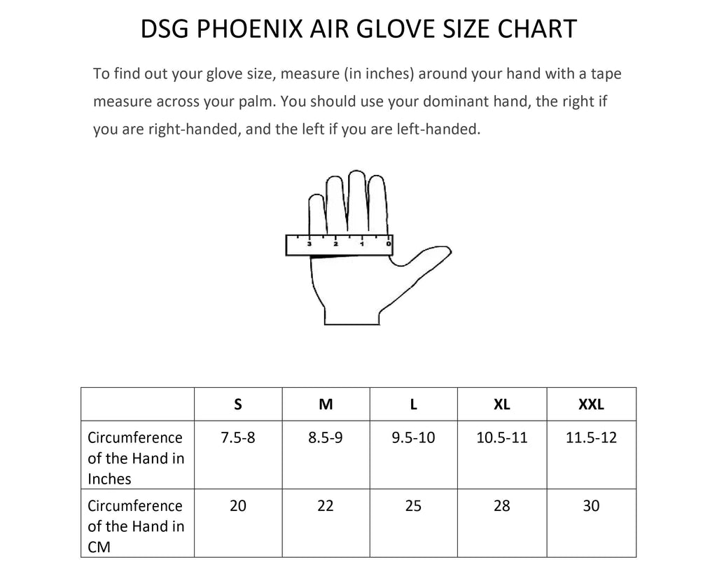 DSG Phoenix Air Gloves (Fluro Yellow)