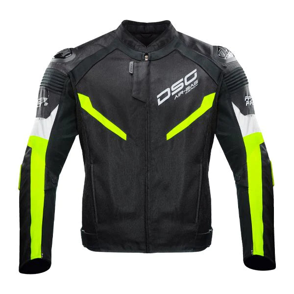 DSG Race Pro V2 Jacket Black Fluro Yellow