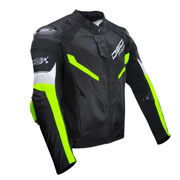 DSG Race Pro V2 Jacket Black Fluro Yellow