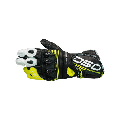 DSG Race Pro Gloves (Black Yellow Fluro White)