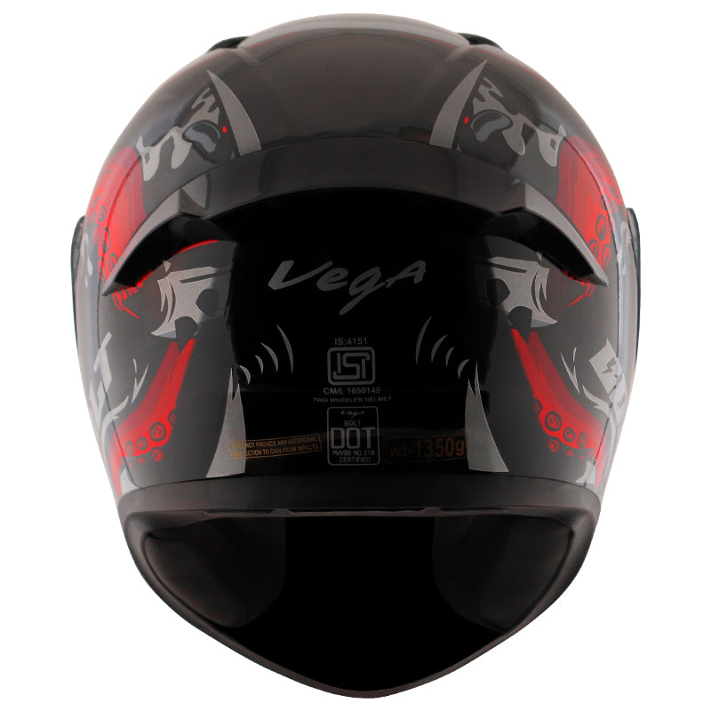 Bolt Octopus Black Red Helmet