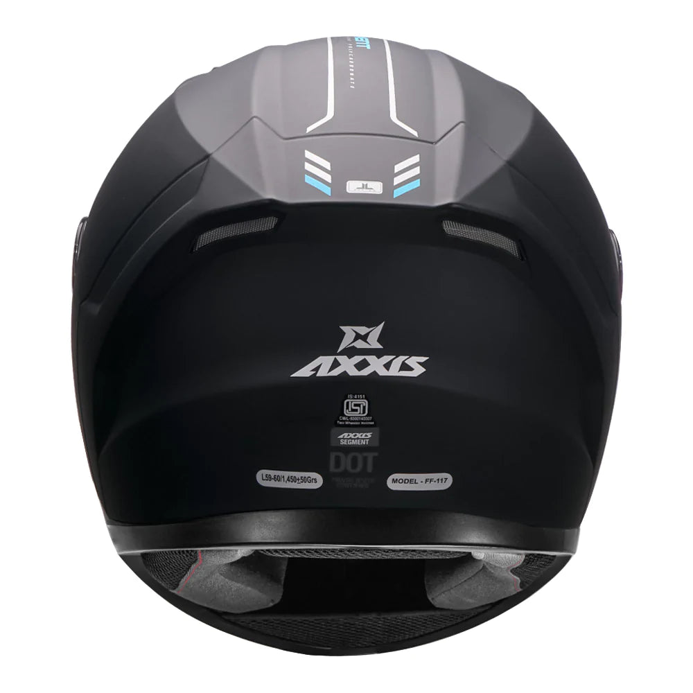 AXXIS SEGMENT SOLID BLACK HELMET – HELMETWALA.COM