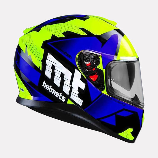 Casco MT HELMETS FALCON WARRIOR BRILLO (AMARILLO-BLANCO-NARANJA-ROJO) –  Vilarino Motorsport Racing Shop