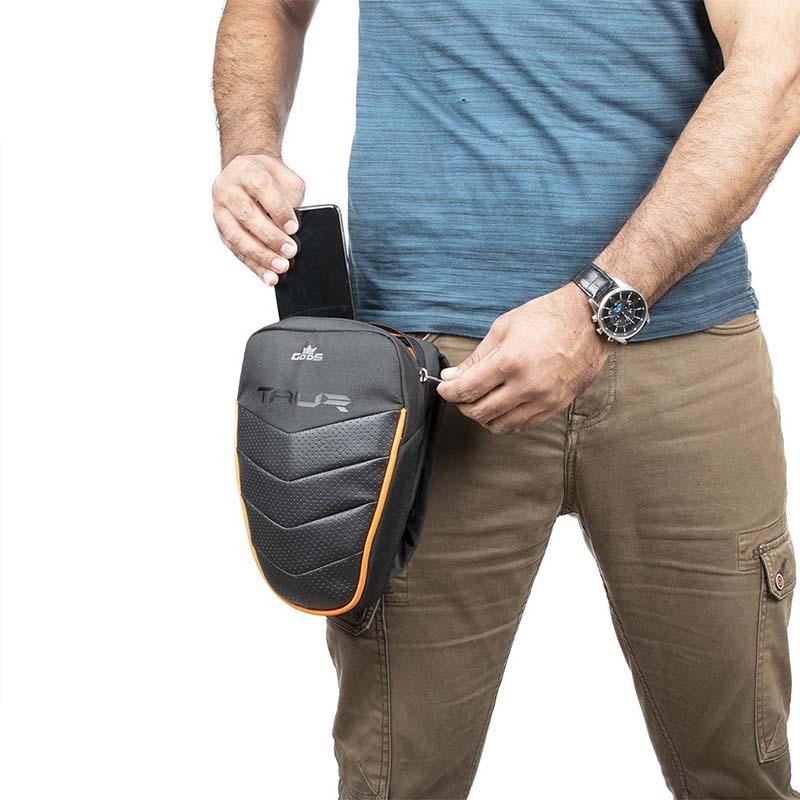 Taur – 4 in 1 Magnetic riding Tank bag, thigh bag, waist bag and Messenger sling bag