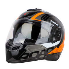 SBA-7 ROAD MAT BLACK WITH ORANGE (WITH INNER SUNSHIELD)