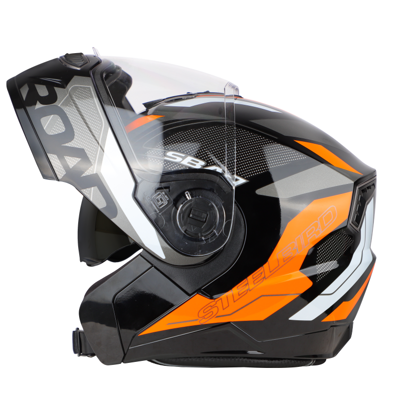 SBA-7 ROAD MAT BLACK WITH ORANGE (WITH INNER SUNSHIELD)