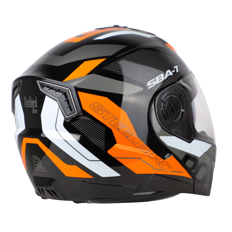 SBA-7 ROAD MAT BLACK WITH ORANGE (WITH INNER SUNSHIELD)