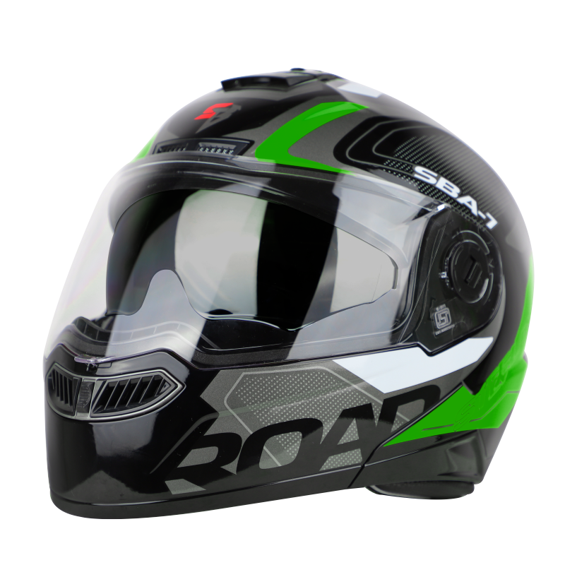 SBA-7 ROAD MAT BLACK WITH GREEN (WITH INNER SUNSHIELD)