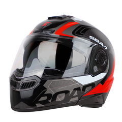 SBA-7 ROAD MAT BLACK WITH RED (WITH INNER SUNSHIELD)
